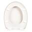 Calmwaters® Antibakterieller Premium WC Sitz mit Absenkautomatik Modern Soft, WC Deckel überlappend, abnehmbar, Duroplast Toilettensitz oval, universale O-Form, Top-Fix, Edelstahlscharnier, Weiß