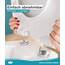 Calmwaters® Toilettendeckel mit Absenkautomatik, WC Sitz einfache Montage, bis 250 kg, Made in EU, aus antibakteriellem Duroplast, 2 Befestigungsarten, abnehmbar, Klobrille oval, Klodeckel Weiß