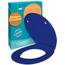 Calmwaters® Premium WC Sitz einfache Montage, Toilettendeckel bis 250 kg, Made in EU, antibakterieller Duroplast, Absenkautomatik, 2 Montage Optionen, abnehmbar, Klobrille, oval, Blau