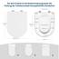 WOLTU Toilettendeckel WC Deckel Sitz Absenkautomatik, Kunststoff, Fast Fix/Schnellbefestigung, Softclose Scharnier D-Form