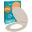 Calmwaters® Premium WC Sitz einfache Montage, Toilettendeckel bis 250 kg, Made in EU, antibakterieller Duroplast, doppelte Absenkautomatik, 2 Montage Optionen, abnehmbar, Klobrille, oval, Pergamon
