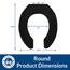 Bemis 955SSCT 047 WC-Sitz, Schwarz, ROUND