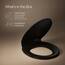 KOHLER 4639-RL-7 Cachet READYLATCH WC-Sitz mit leisem Schließen, rund, Schwarz