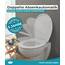 Calmwaters® Premium WC Sitz einfache Montage, Toilettendeckel bis 250 kg, Made in EU, aus antibakteriellem Duroplast, Absenkautomatik, 2 Montage Optionen, abnehmbar, Klobrille, oval, Manhattan-Grau