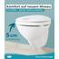 Calmwaters WC-Sitz erhöht, + 5 cm Erhöhung, stabiler Griff, Absenkautomatik, Made in EU, antibakteriell, univeral, oval, Duroplast, Toilettensitz