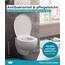 Calmwaters® Toilettendeckel mit Absenkautomatik, WC Sitz einfache Montage, bis 250 kg, Made in EU, aus antibakteriellem Duroplast, 2 Befestigungsarten, abnehmbar, Klobrille oval, Klodeckel Weiß