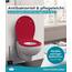 Calmwaters® Premium WC Sitz einfache Montage, Toilettendeckel bis 250 kg, Made in EU, antibakterieller Duroplast, Absenkautomatik, 2 Montage Optionen, abnehmbar, Klobrille, oval, Rot