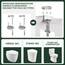 WOLTU WC Sitz Toilettensitz mit Absenkautomatik, Klodeckel mit Absenkautomati,Toilettendeckel, Toilettensitz aus Kunststoff, Fast Fix(Schnellbefestigung), Softclose Scharnier Oval