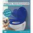 Calmwaters® Premium WC Sitz einfache Montage, Toilettendeckel bis 250 kg, Made in EU, antibakterieller Duroplast, Absenkautomatik, 2 Montage Optionen, abnehmbar, Klobrille, oval, Blau