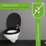 LUVETT® WC-Sitz mit Absenkautomatik C100 oval universell, Toilettendeckel mit 3 Edelstahl Montagelösungen, Klodeckel abnehmbar, Farbe:Matt Schwarz