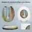 WOLTU Premium WC-Sitz Toilettensitz mit Absenkautomatik, MDF Holzkern, Softclose Scharnier, Desgin Décor Oval