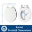 MAYFAIR 1847SLOW 000 Kendall Slow-Close, Removable Enameled Wood Toilet Seat that will Never Loosen, ELONGATED, White