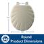 Mayfair 22ECA 006 Sculptured Shell Toilet Seat will Never Loosen and Easily Remove, Round, Bone