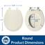 Bemis WC-Sitz mit Easy Clean & Change Scharnieren, Biscuit/Linen, 1er Pack rund 500EC 346
