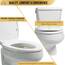 Bath Royale Slow-Close Toilettensitz BR501-00, weiß, länglich, fleckenresistent und leicht zu reinigen, strapazierfähig, passt für alle Toilettenmarken, Executive-Serie