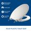 BEMIS, 7800TDG, Gewerblicher Toilettensitz mit geschlossener Vorderseite, Robuster Industriesitz mit Deckel, Sichere Installation für langanhaltenden Gastgewerbe, Länglich, Weiß