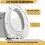 Bath Royale Slow-Close Toilettensitz BR501-00, weiß, länglich, fleckenresistent und leicht zu reinigen, strapazierfähig, passt für alle Toilettenmarken, Executive-Serie