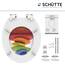 SCHÜTTE WC Sitz Holzkern COLORFUL STONES, Toilettensitz mit Absenkautomatik, passend für viele handelsübliche WC-Becken, max. Belastung der Klobrille 150 kg, Motiv Steine 80120