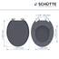 SCHÜTTE WC-Sitz SPIRIT mit Absenkautomatik aus Holz, Toilettendeckel aus MDF, Holzkern Toilettensitz mit Klodeckel, Klobrille -und Deckel belastbar bis 175kg, Anthrazit