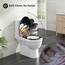 WOLTU Toilettendeckel, WC Sitz mit Absenkautomatik, Klodeckel Quick-Release-Funktion, O-Form-Toilettensitz mit Motiv, Montage oben unten, Duroplast