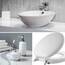 Mayfair WC-Sitz Soft 815CP 000 mit Premium Chrom-Scharnieren, die sich nicht lockern, weiß, 1 Stück, rund