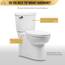 Bath Royale Slow-Close Toilettensitz BR501-00, weiß, länglich, fleckenresistent und leicht zu reinigen, strapazierfähig, passt für alle Toilettenmarken, Executive-Serie