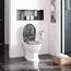 WOLTU Toilettendeckel, WC Sitz mit Absenkautomatik, Klodeckel mit Quick-Release-Funktion, Klobrille O-Form mit Motiv, Montage von oben zu unten, 175 kg belastbar