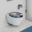 SCHÜTTE WC-Sitz Holzkern GREY STONES, Toilettensitz mit Absenkautomatik, passend für viele handelsübliche WC-Becken, maximale Belastung der Klobrille 150 kg, Motiv Steine auf Brille und Deckel 80130