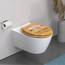SCHÜTTE WC-Sitz NO HURRY mit Absenkautomatik aus Holz, hochwertiger Toilettendeckel mit 175kg Belastbarkeit, Toilettensitz mit Brille, Klodeckel für WC, MDF Holzkern Klobrille mit Motiv