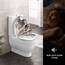 WOLTU Toilettendeckel, WC Sitz mit Absenkautomatik, Klodeckel Klobrille mit Quick-Release-Funktion, O-Form Toilettensitz mit Motiv, Montage von oben unten, 175 kg belastbar