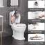 WOLTU Toilettendeckel, WC Sitz mit Absenkautomatik, Klodeckel Klobrille mit Quick-Release-Funktion, O-Form Toilettensitz mit Motiv, Montage von oben unten, 175 kg belastbar