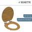 SCHÜTTE WC-Sitz NO HURRY mit Absenkautomatik aus Holz, hochwertiger Toilettendeckel mit 175kg Belastbarkeit, Toilettensitz mit Brille, Klodeckel für WC, MDF Holzkern Klobrille mit Motiv
