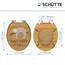 SCHÜTTE WC-Sitz NO HURRY mit Absenkautomatik aus Holz, hochwertiger Toilettendeckel mit 175kg Belastbarkeit, Toilettensitz mit Brille, Klodeckel für WC, MDF Holzkern Klobrille mit Motiv