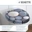 SCHÜTTE WC-Sitz Holzkern GREY STONES, Toilettensitz mit Absenkautomatik, passend für viele handelsübliche WC-Becken, maximale Belastung der Klobrille 150 kg, Motiv Steine auf Brille und Deckel 80130