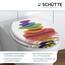 SCHÜTTE WC Sitz Holzkern COLORFUL STONES, Toilettensitz mit Absenkautomatik, passend für viele handelsübliche WC-Becken, max. Belastung der Klobrille 150 kg, Motiv Steine 80120