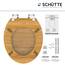 SCHÜTTE WC-Sitz NO HURRY mit Absenkautomatik aus Holz, hochwertiger Toilettendeckel mit 175kg Belastbarkeit, Toilettensitz mit Brille, Klodeckel für WC, MDF Holzkern Klobrille mit Motiv