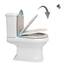 WOLTU Toilettendeckel mit Absenkautomatik Klodeckel WC Sitz Softclose Klobrille mit Quick Release Funktion Duroplast Oval einfache Montage