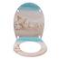 WOLTU Toilettendeckel mit Absenkautomatik Klodeckel WC Sitz Softclose Klobrille mit Quick Release Funktion Duroplast Oval einfache Montage