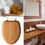 Mayfair 19601br 378 natur Reflexe Holz Furnier WC-Sitz mit Scharnieren aus Messing, 19601CP 378, 0V
