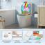WOLTU Toilettendeckel, WC Sitz mit Absenkautomatik, Klodeckel Klobrille mit Quick-Release-Funktion, O-Form Toilettensitz mit Motiv, Montage von oben unten, 175 kg belastbar der Klobrille
