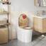 WOLTU Toilettendeckel, WC Sitz mit Absenkautomatik, Klodeckel Klobrille mit Quick-Release-Funktion, O-Form Toilettensitz mit Motiv, Montage von oben unten, 175 kg belastbar der Klobrille