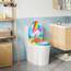 WOLTU Toilettendeckel, WC Sitz mit Absenkautomatik, Klodeckel Klobrille mit Quick-Release-Funktion, O-Form Toilettensitz mit Motiv, Montage von oben unten, 175 kg belastbar der Klobrille