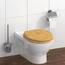 SCHÜTTE WC-Sitz BAMBOO ohne Absenkautomatik aus Bambus, nachhaltiger Toilettendeckel mit 175kg Belastbarkeit, Toilettensitz mit Brille, Klodeckel für WC, Holz Klobrille