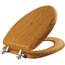 Mayfair 19601br 378 natur Reflexe Holz Furnier WC-Sitz mit Scharnieren aus Messing, 19601CP 378, 0V