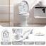 WOLTU Toilettendeckel, WC Sitz mit Absenkautomatik, Klodeckel Klobrille mit Quick-Release-Funktion, O-Form Toilettensitz mit Motiv, 175 kg belastbar
