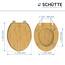 SCHÜTTE WC-Sitz BAMBOO ohne Absenkautomatik aus Bambus, nachhaltiger Toilettendeckel mit 175kg Belastbarkeit, Toilettensitz mit Brille, Klodeckel für WC, Holz Klobrille