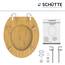 SCHÜTTE WC-Sitz BAMBOO ohne Absenkautomatik aus Bambus, nachhaltiger Toilettendeckel mit 175kg Belastbarkeit, Toilettensitz mit Brille, Klodeckel für WC, Holz Klobrille