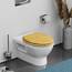 SCHÜTTE WC-Sitz BAMBOO ohne Absenkautomatik aus Bambus, nachhaltiger Toilettendeckel mit 175kg Belastbarkeit, Toilettensitz mit Brille, Klodeckel für WC, Holz Klobrille