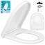 KESSER® WC Sitz mit Absenkautomatik Toilettendeckel Quick-Release-Funktion und Softclose - einfache Montage Klodeckel aus Duroplast Toilettensitz mit Edelstahl Befestigung