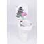 SINOBATH WC-Sitz Mit Absenkautomatik, Hochwertige Und Stabile Antibakterieller Toiletten, MDF Holzkern, Stabile QualitäT, Einfache Montage Wc Deckel Klobrille (Blumen)